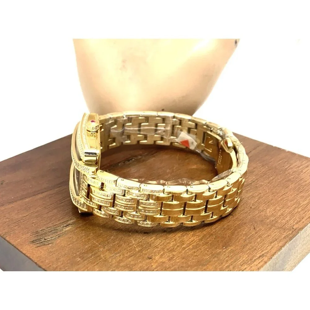 JBW Women's Watch PS505A Mink Swiss Quartz 18k Gold Plated 505 Diamonds 28mm